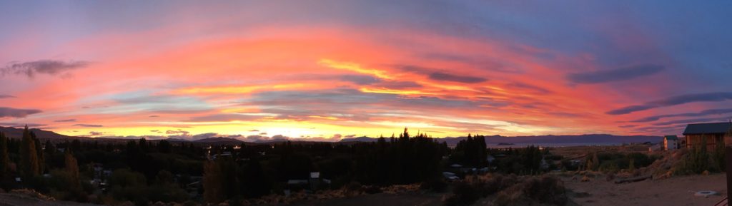 Sunset over El Calafaté - Photo by Will Spencer