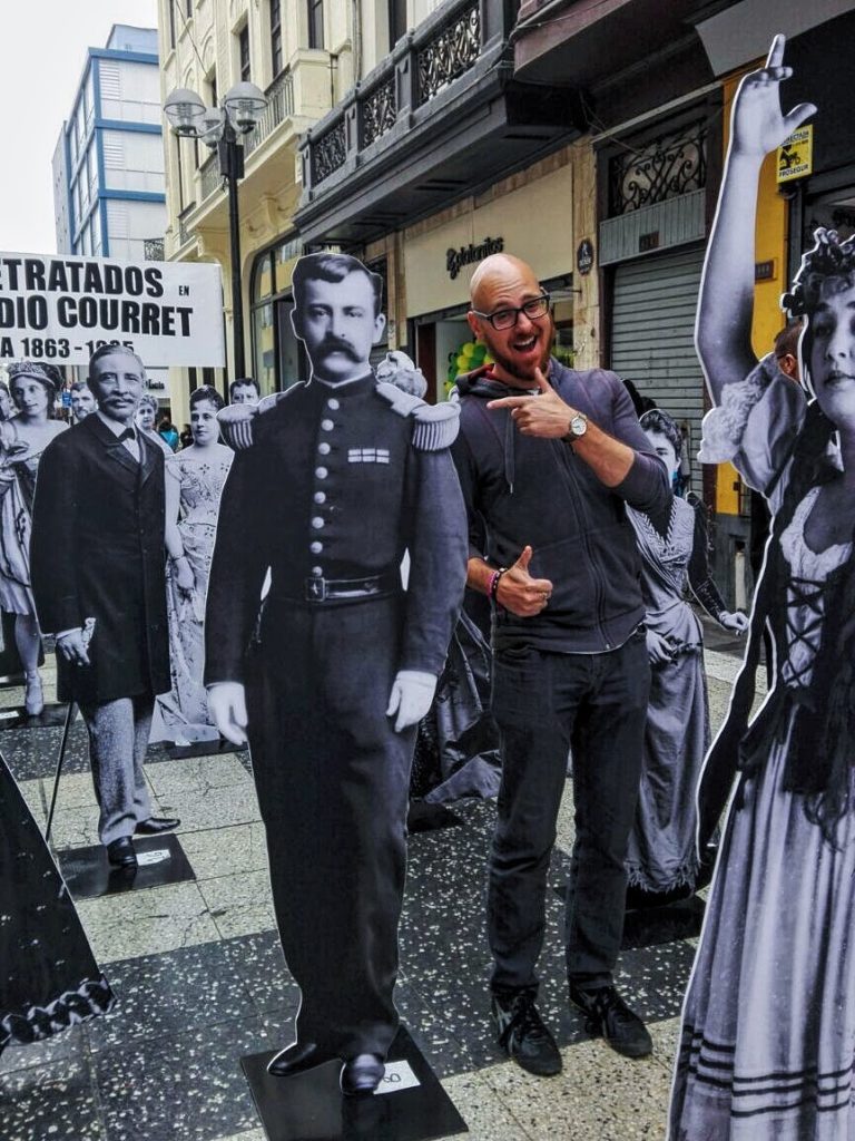 Street exhibit in Lima, Peru.