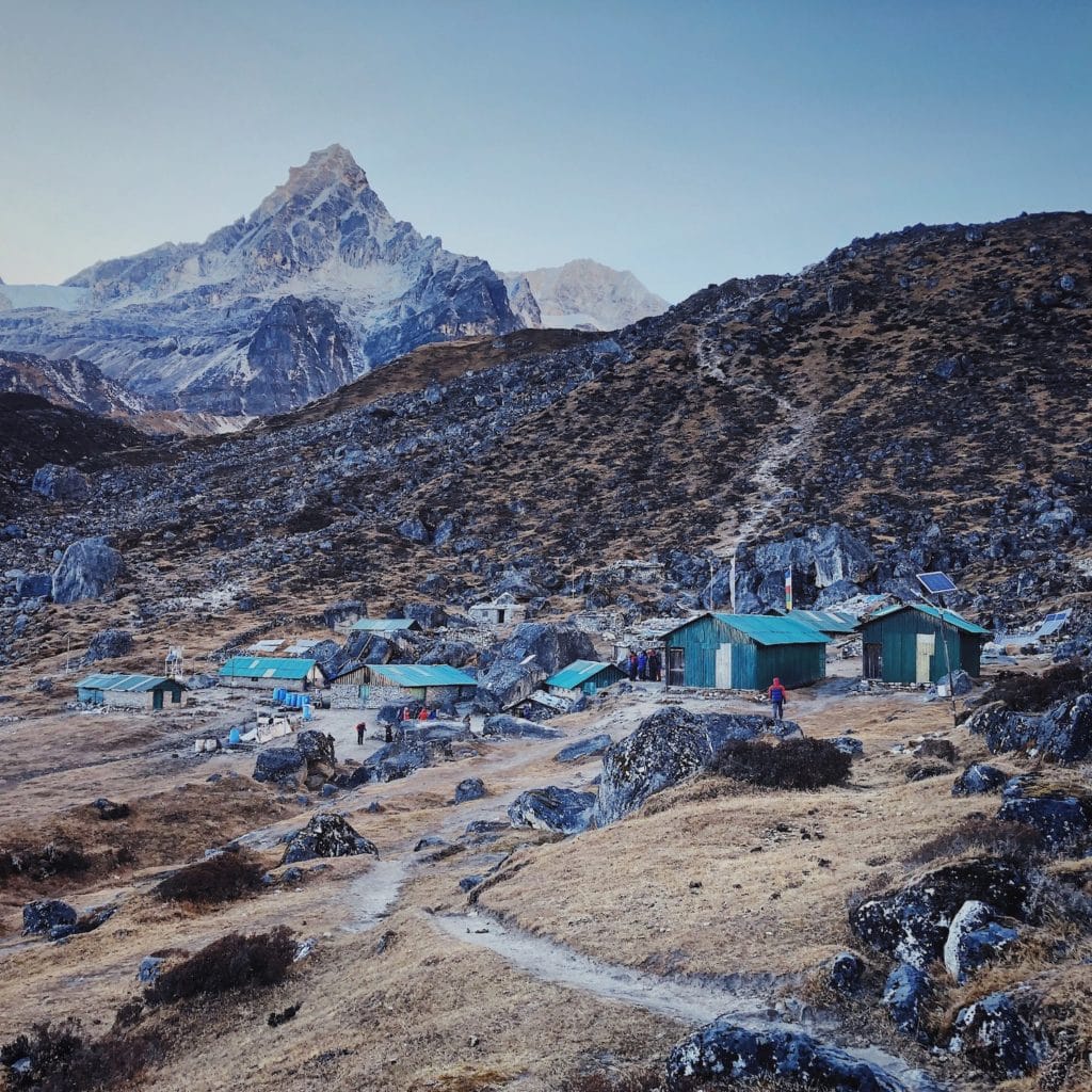 HMI Base Camp, another view, with Mount Frey.