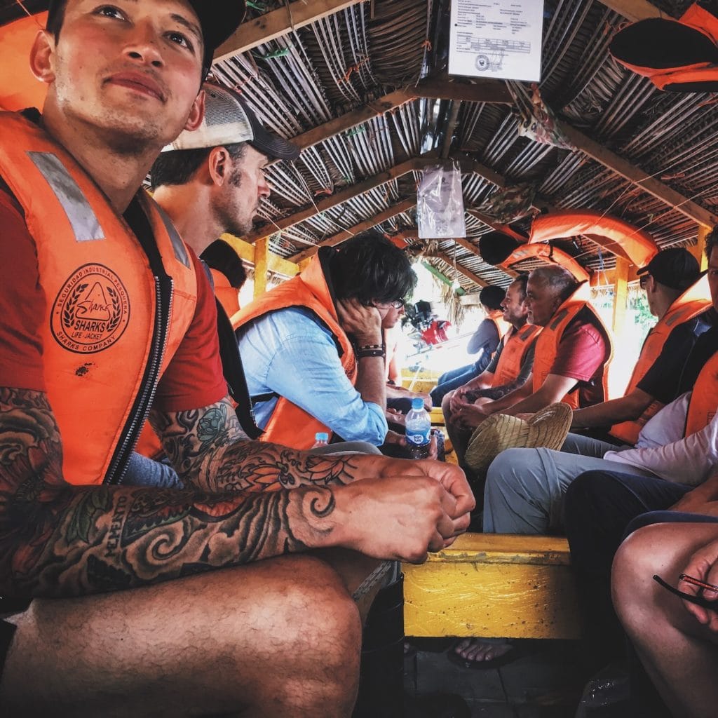 My friend Gary, and my cohorts on a boat on the way to a 12-day retreat at the Temple of the Way of Light.