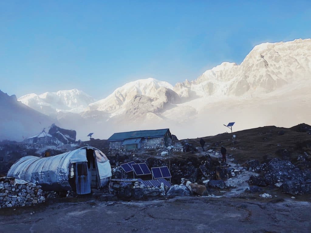 HMI Base Camp, and the mountains above.